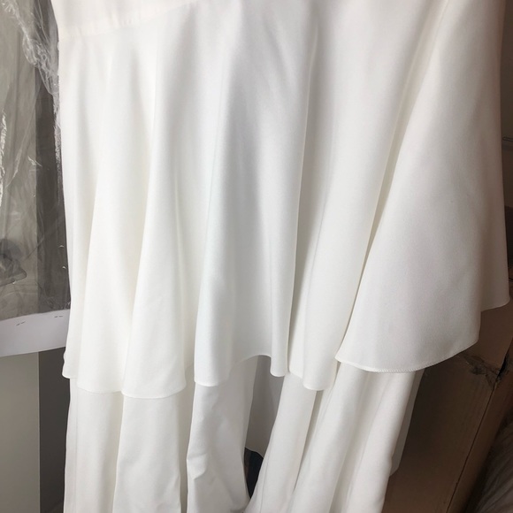 PatBo Ruffle Maxi Dress White Bridal Shower Engagement Party Wedding Size 2 - Picture 8 of 13